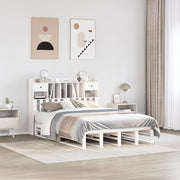 Bookcase Bed without Mattress White 150x200 cm King Size Solid Wood Pine - Bargainia.com - 8721158627506 - 3323963