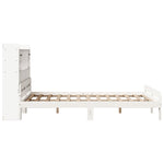 Bookcase Bed without Mattress White 160x200 cm Solid Wood Pine - Bargainia.com - 