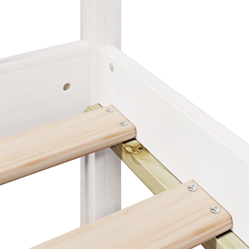 Bookcase Bed without Mattress White 160x200 cm Solid Wood Pine - Bargainia.com - 