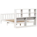 Bookcase Bed without Mattress White 160x200 cm Solid Wood Pine - Bargainia.com - 