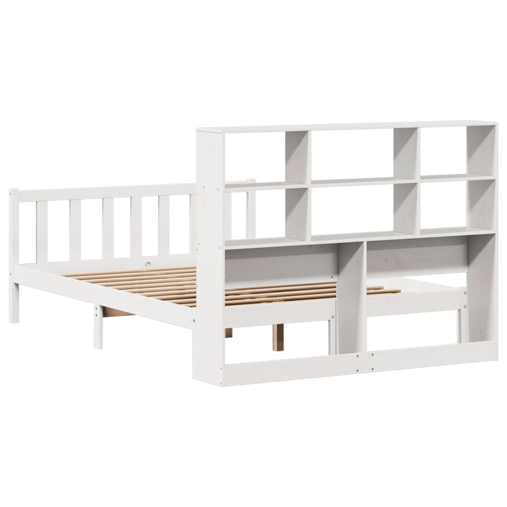 Bookcase Bed without Mattress White 160x200 cm Solid Wood Pine - Bargainia.com - 8721158604965 - 3321709
