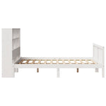 Bookcase Bed without Mattress White 160x200 cm Solid Wood Pine - Bargainia.com - 