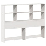Bookcase Bed without Mattress White 160x200 cm Solid Wood Pine - Bargainia.com - 