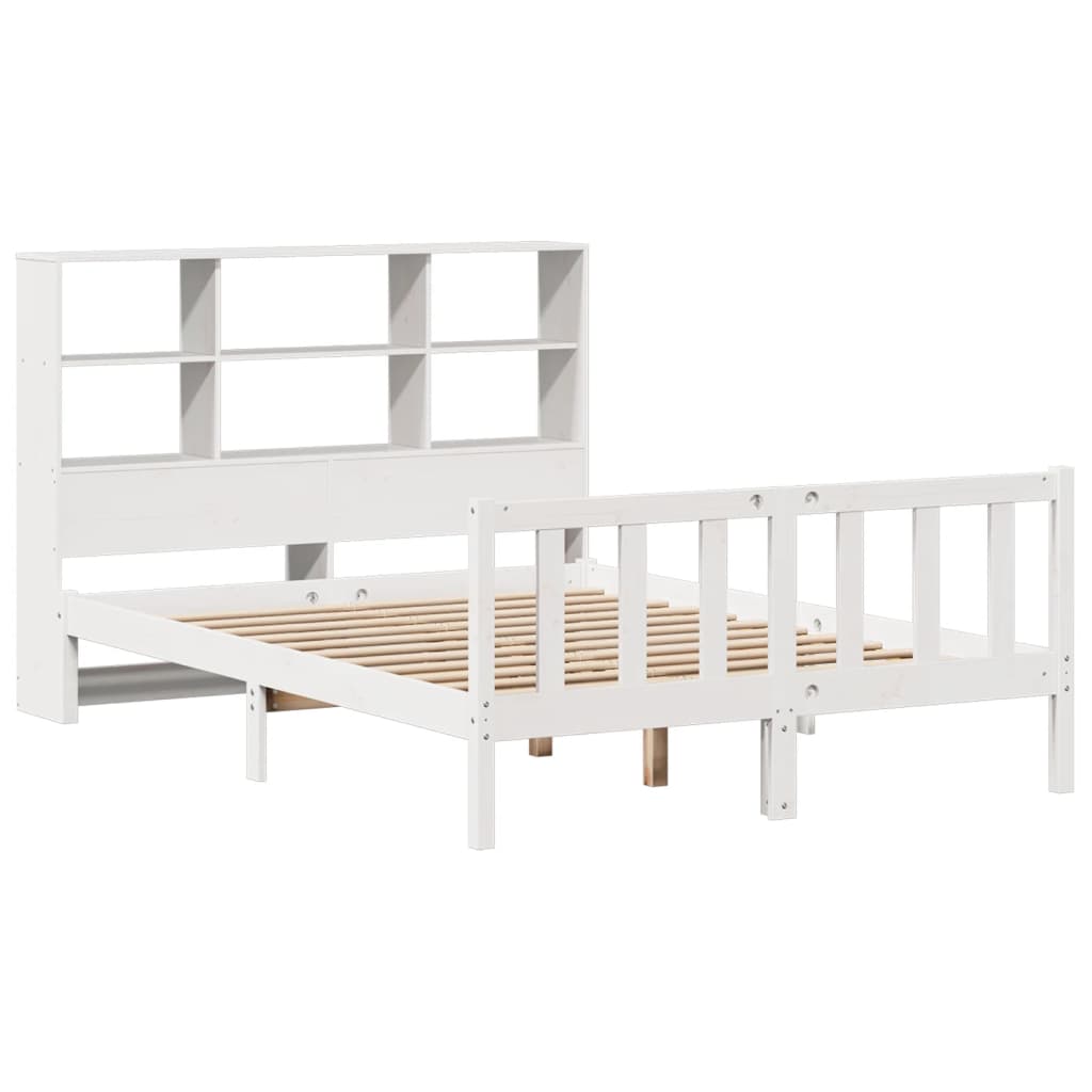 Bookcase Bed without Mattress White 160x200 cm Solid Wood Pine - Bargainia.com - 8721158604965 - 3321709