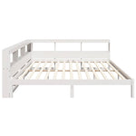 Bookcase Bed without Mattress White 180x200 cm Solid Wood Pine - Bargainia.com - 