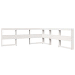 Bookcase Bed without Mattress White 180x200 cm Solid Wood Pine - Bargainia.com - 