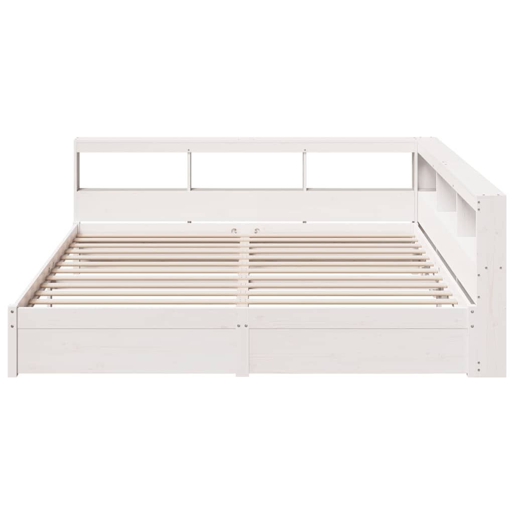 Bookcase Bed without Mattress White 180x200 cm Solid Wood Pine - Bargainia.com - 8721158646125 - 3324347