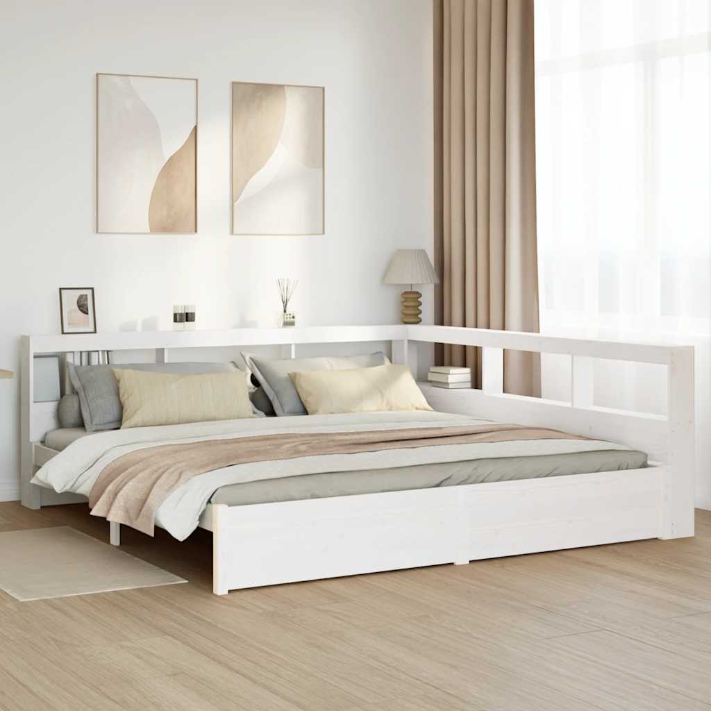 Bookcase Bed without Mattress White 180x200 cm Solid Wood Pine - Bargainia.com - 8721158646125 - 3324347