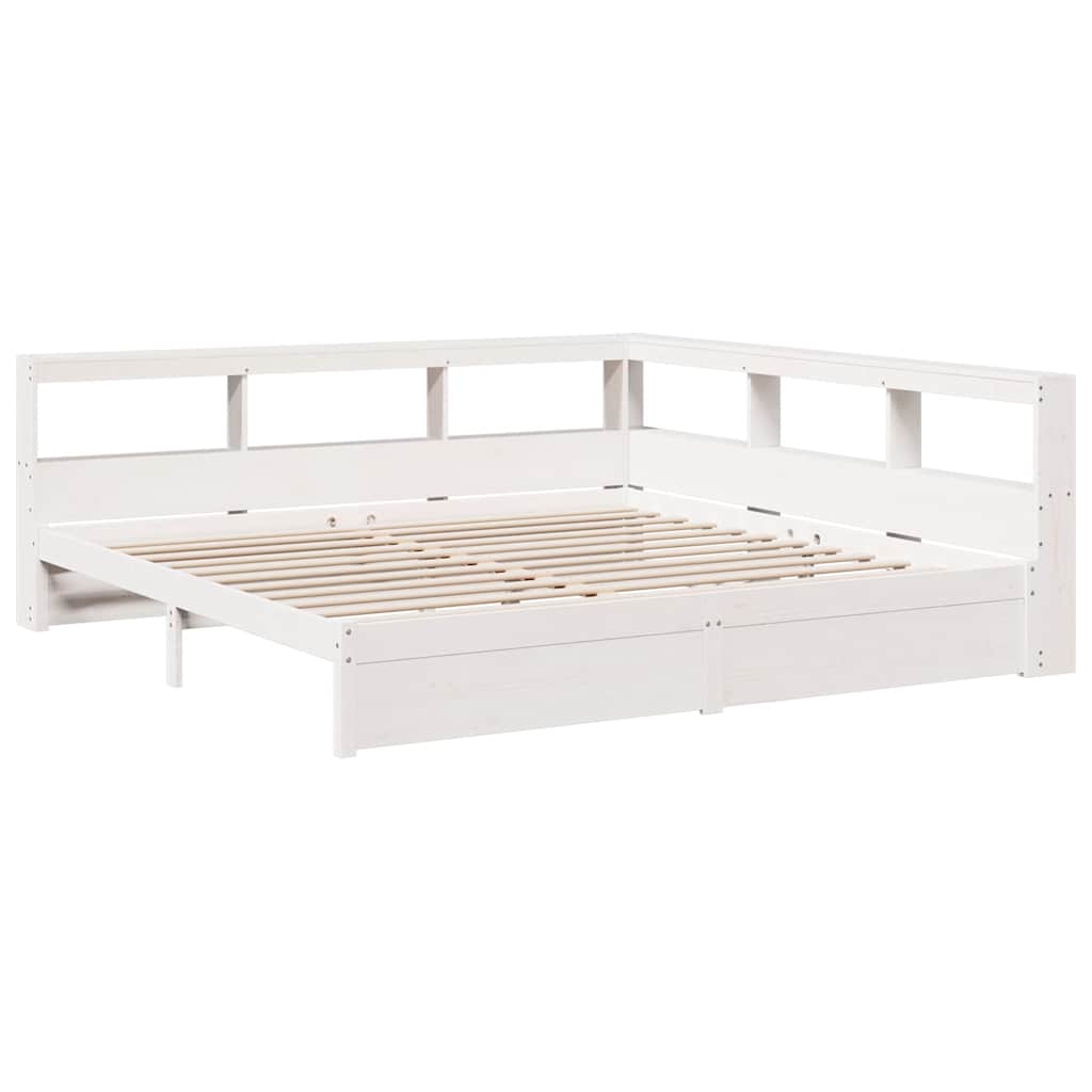 Bookcase Bed without Mattress White 180x200 cm Solid Wood Pine - Bargainia.com - 8721158646125 - 3324347
