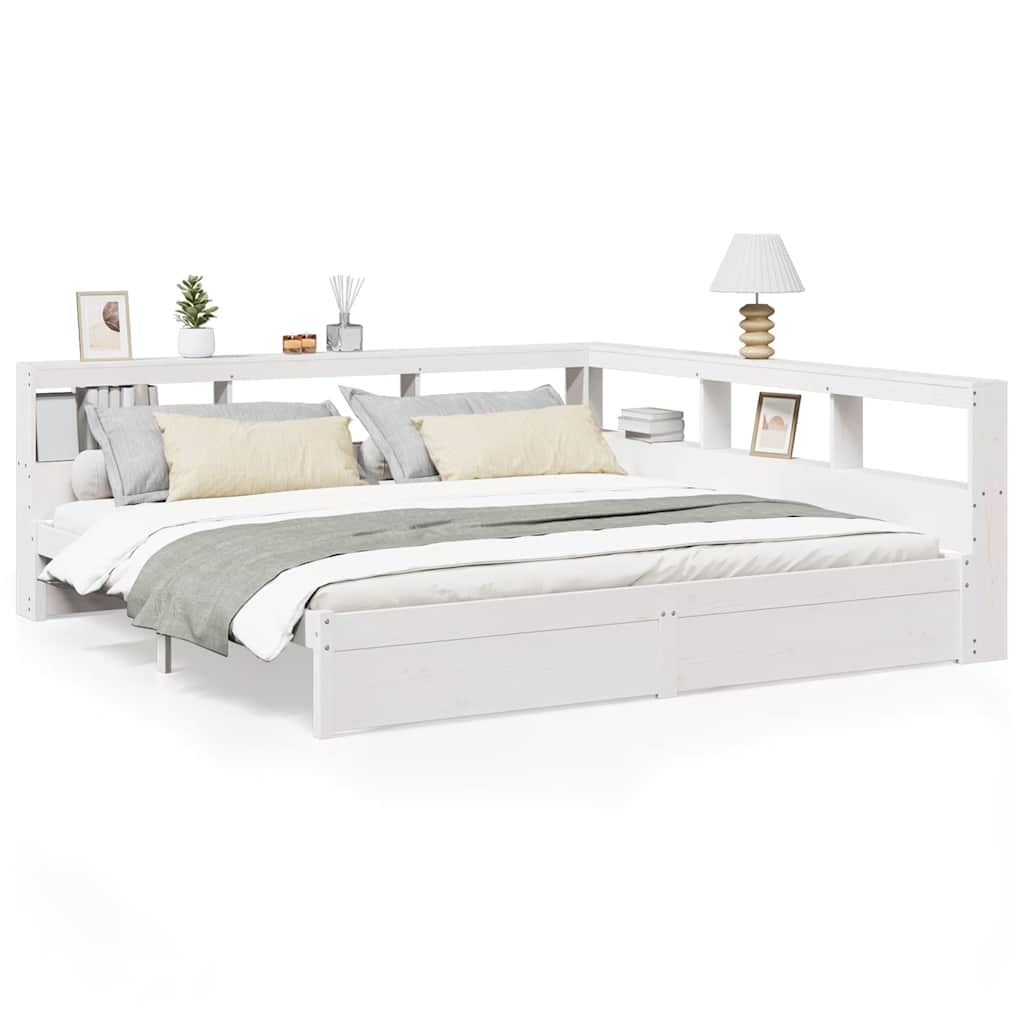 Bookcase Bed without Mattress White 180x200 cm Solid Wood Pine - Bargainia.com - 8721158646125 - 3324347