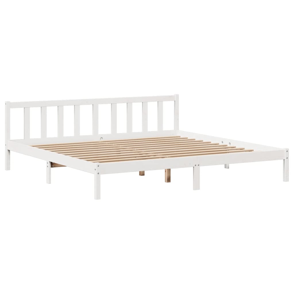 Bookcase Bed without Mattress White 200x200 cm Solid Wood Pine - Bargainia.com - 8721158604538 - 3321666