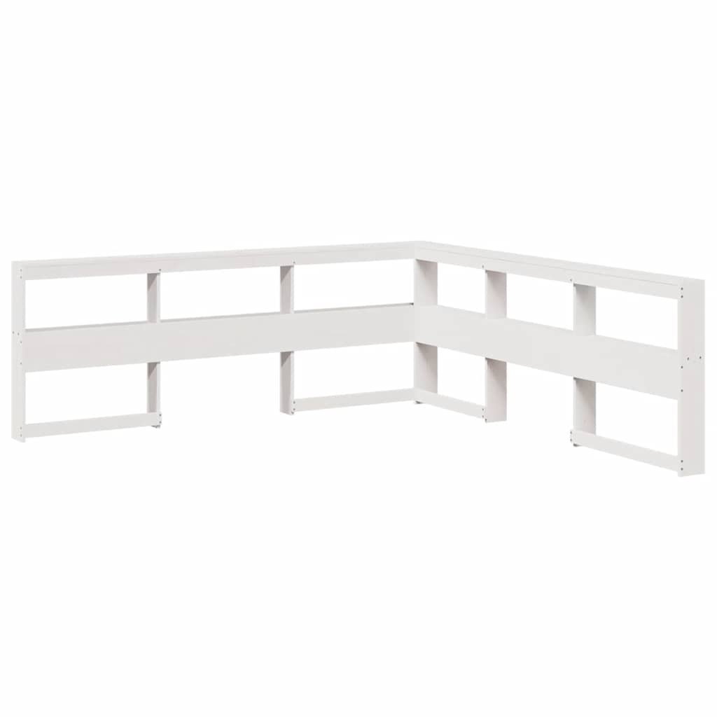 Bookcase Bed without Mattress White 200x200cm Solid Wood Pine - Bargainia.com - 8721158647146 - 3324449