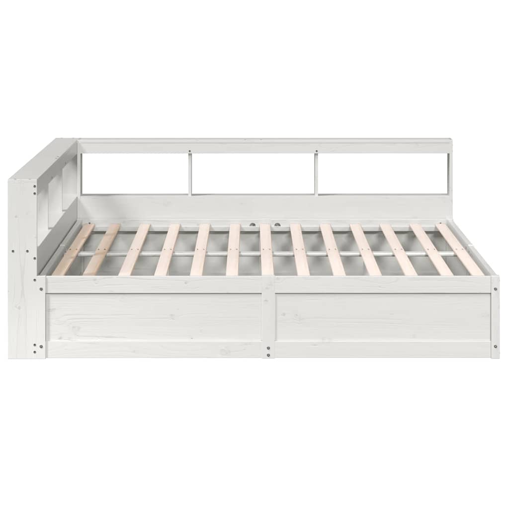 Bookcase Bed without Mattress White 200x200cm Solid Wood Pine - Bargainia.com - 8721158647146 - 3324449