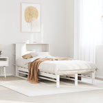 Bookcase Bed without Mattress White 75x190 cm Small Single Solid Wood - Bargainia.com - 