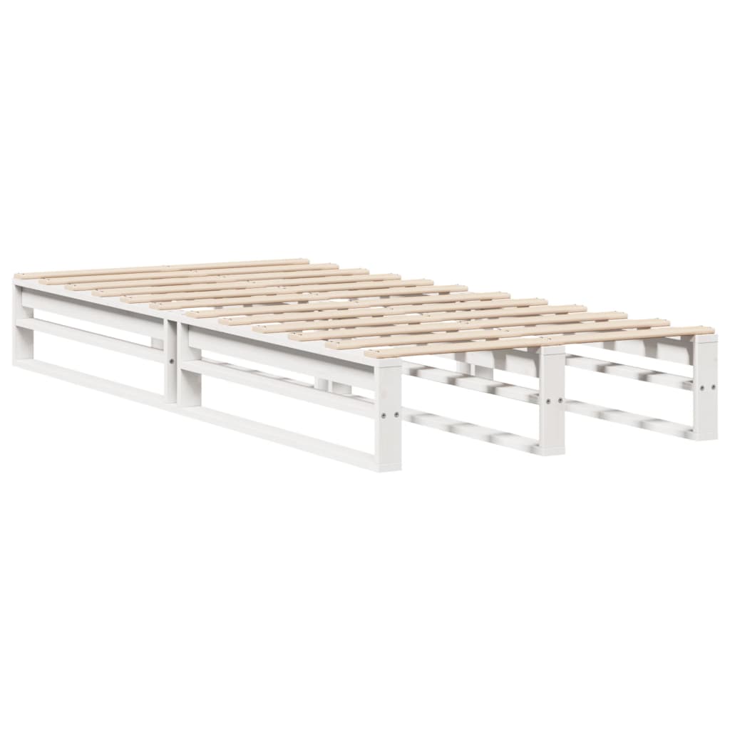 Bookcase Bed without Mattress White 75x190 cm Small Single Solid Wood - Bargainia.com - 8721158626936 - 3323906