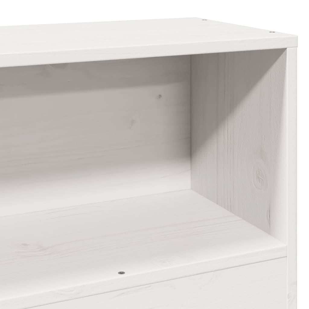 Bookcase Bed without Mattress White 75x190 cm Small Single Solid Wood - Bargainia.com - 8721158626936 - 3323906