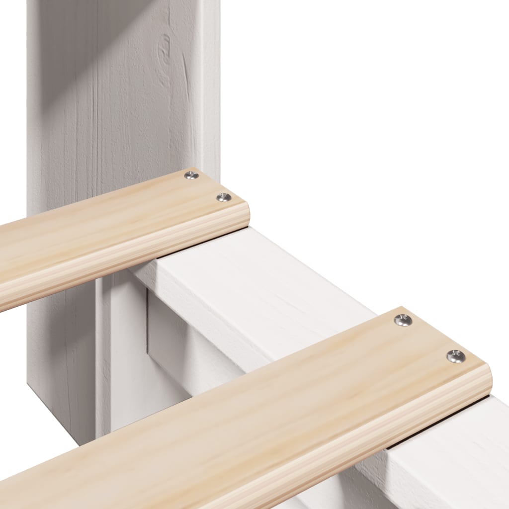 Bookcase Bed without Mattress White 75x190 cm Small Single Solid Wood - Bargainia.com - 8721158626936 - 3323906