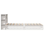 Bookcase Bed without Mattress White 75x190 cm Small Single Solid Wood - Bargainia.com - 