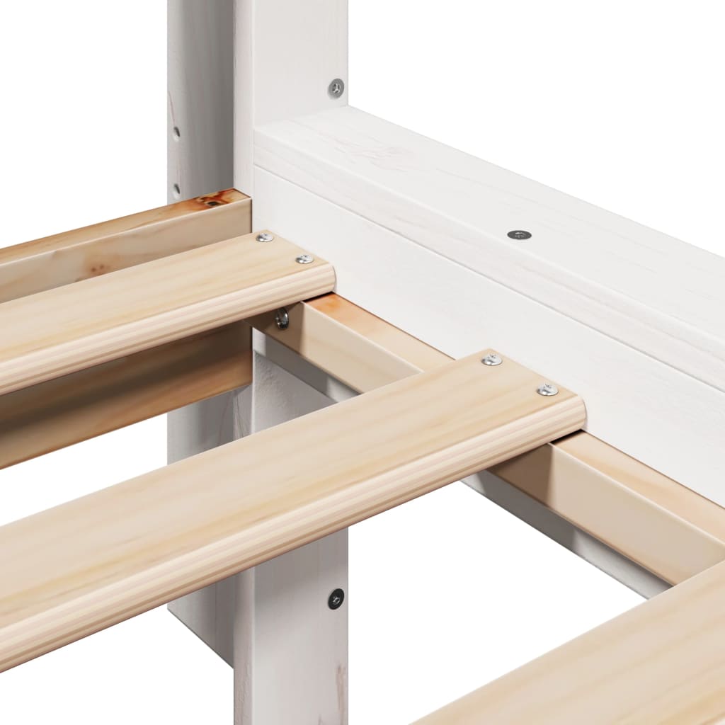 Bookcase Bed without Mattress White 90x190 cm Single Solid Wood Pine - Bargainia.com - 8721158397461 - 855733