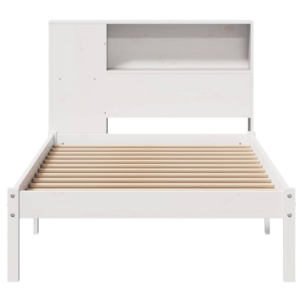 Bookcase Bed without Mattress White 90x190 cm Single Solid Wood Pine - Bargainia.com - 8721158603494 - 3321562