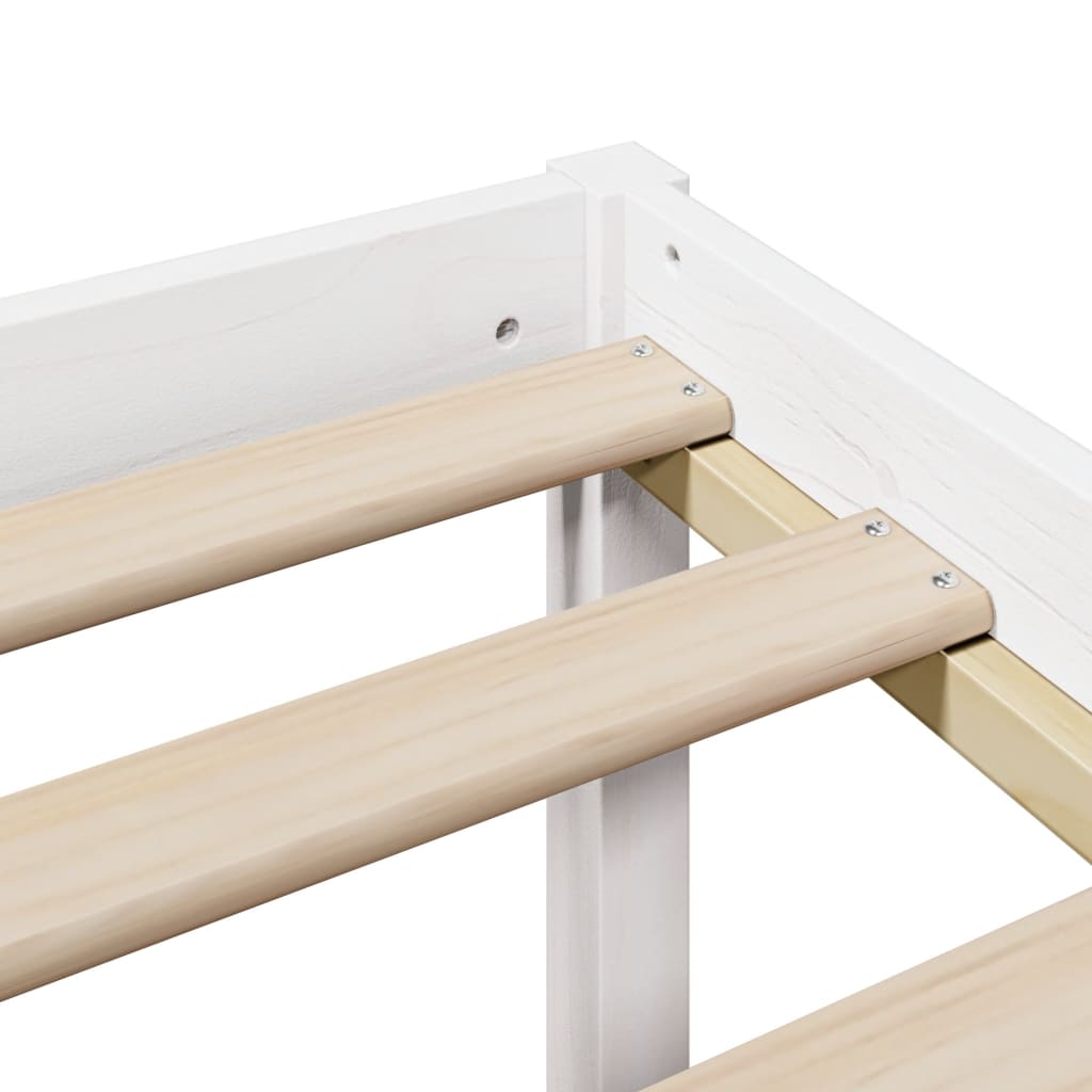 Bookcase Bed without Mattress White 90x190 cm Single Solid Wood Pine - Bargainia.com - 8721158603494 - 3321562