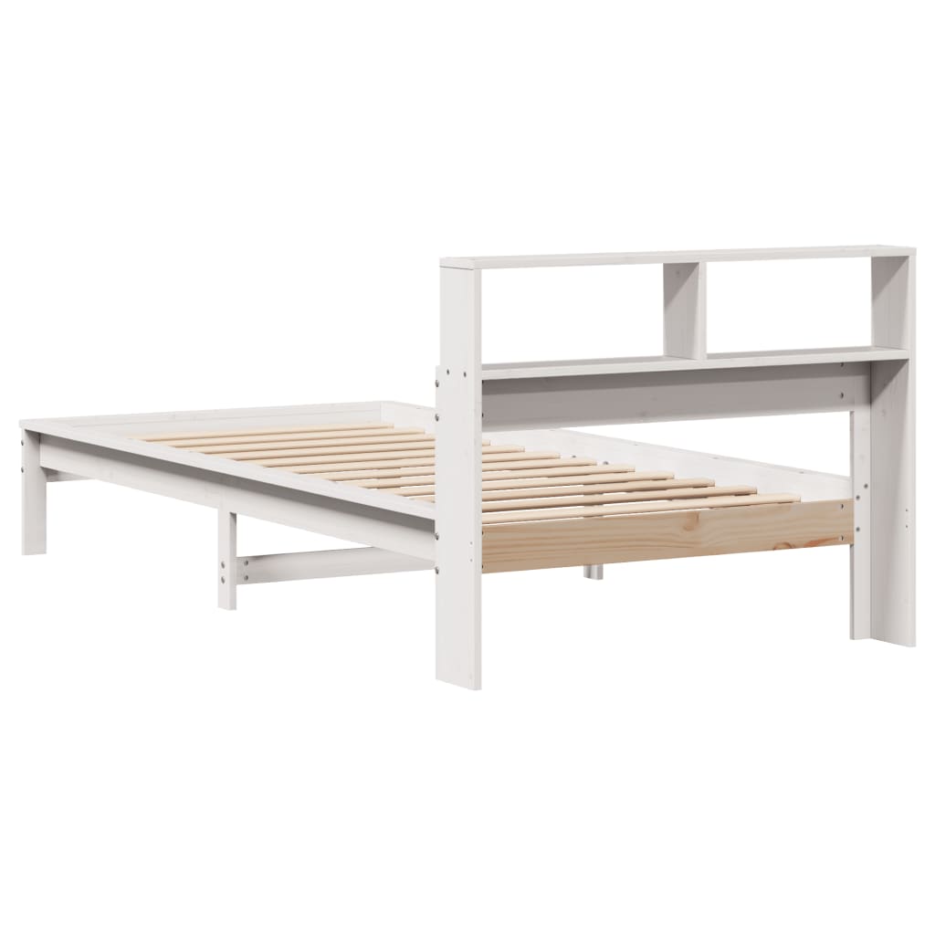 Bookcase Bed without Mattress White 90x200 cm Solid Wood Pine - Bargainia.com - 8721158397348 - 855721
