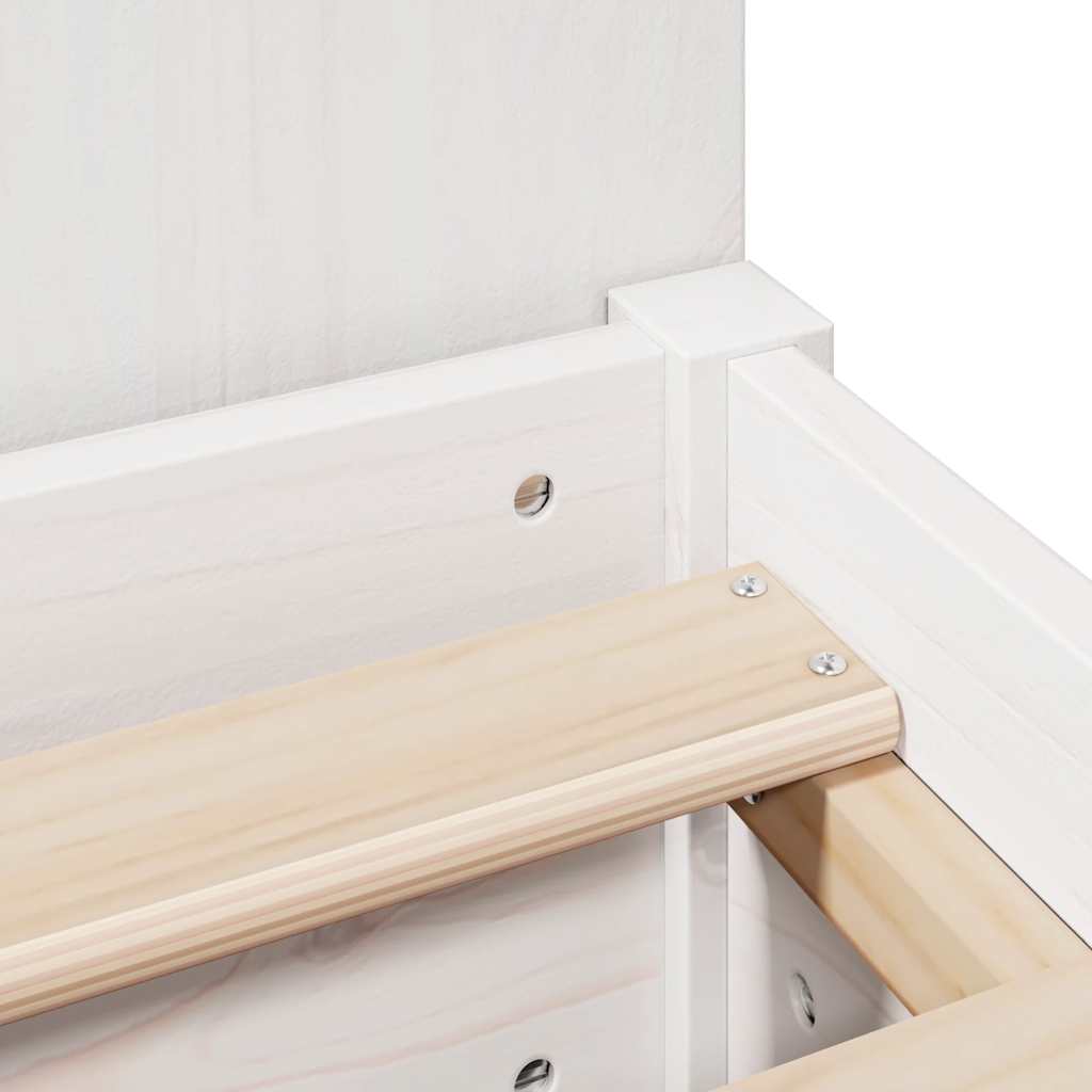 Bookcase Bed without Mattress White 90x200cm Solid Wood Pine - Bargainia.com - 8721158617545 - 3322967