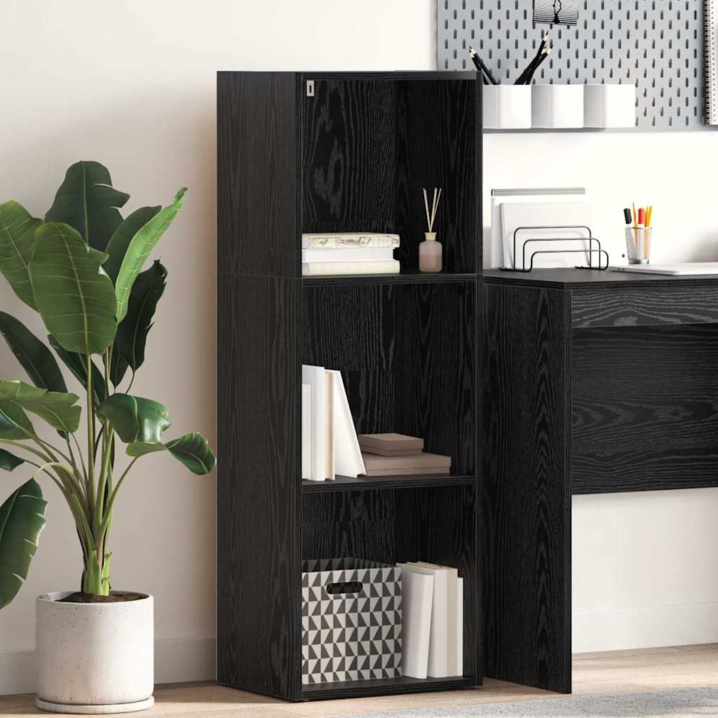 Bookcase Black oak 40 x 30 x 114 cm Engineered Wood - Bargainia.com - 