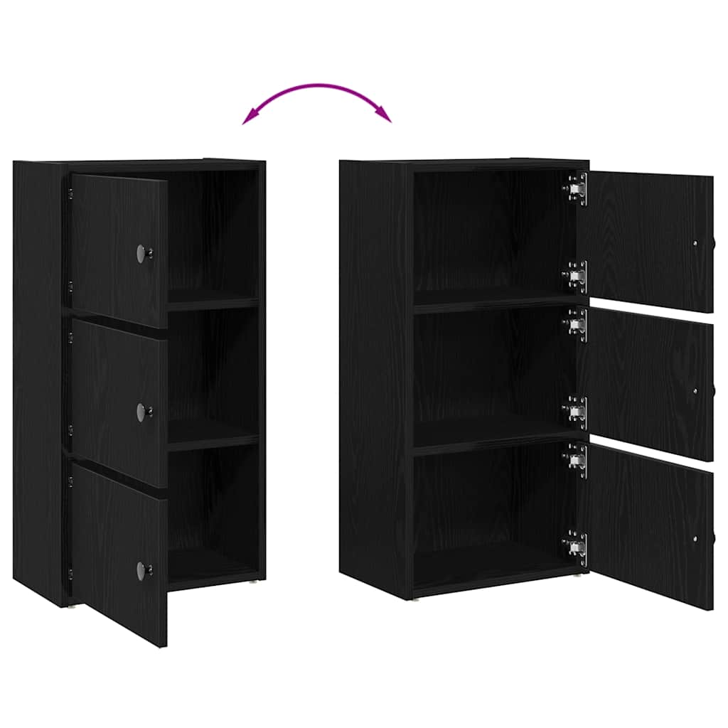 Bookcase Black Oak 40x24x77 cm Engineered Wood - Bargainia.com - 8721158664785 - 860365