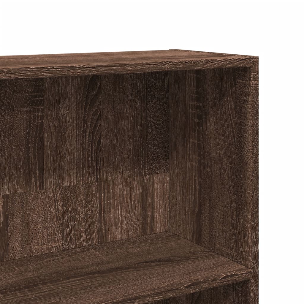 Bookcase Brown Oak 80x24x143 cm Engineered Wood - Bargainia.com - 