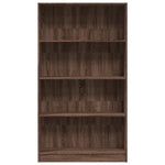 Bookcase Brown Oak 80x24x143 cm Engineered Wood - Bargainia.com - 