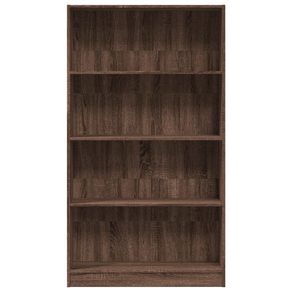 Bookcase Brown Oak 80x24x143 cm Engineered Wood - Bargainia.com - 