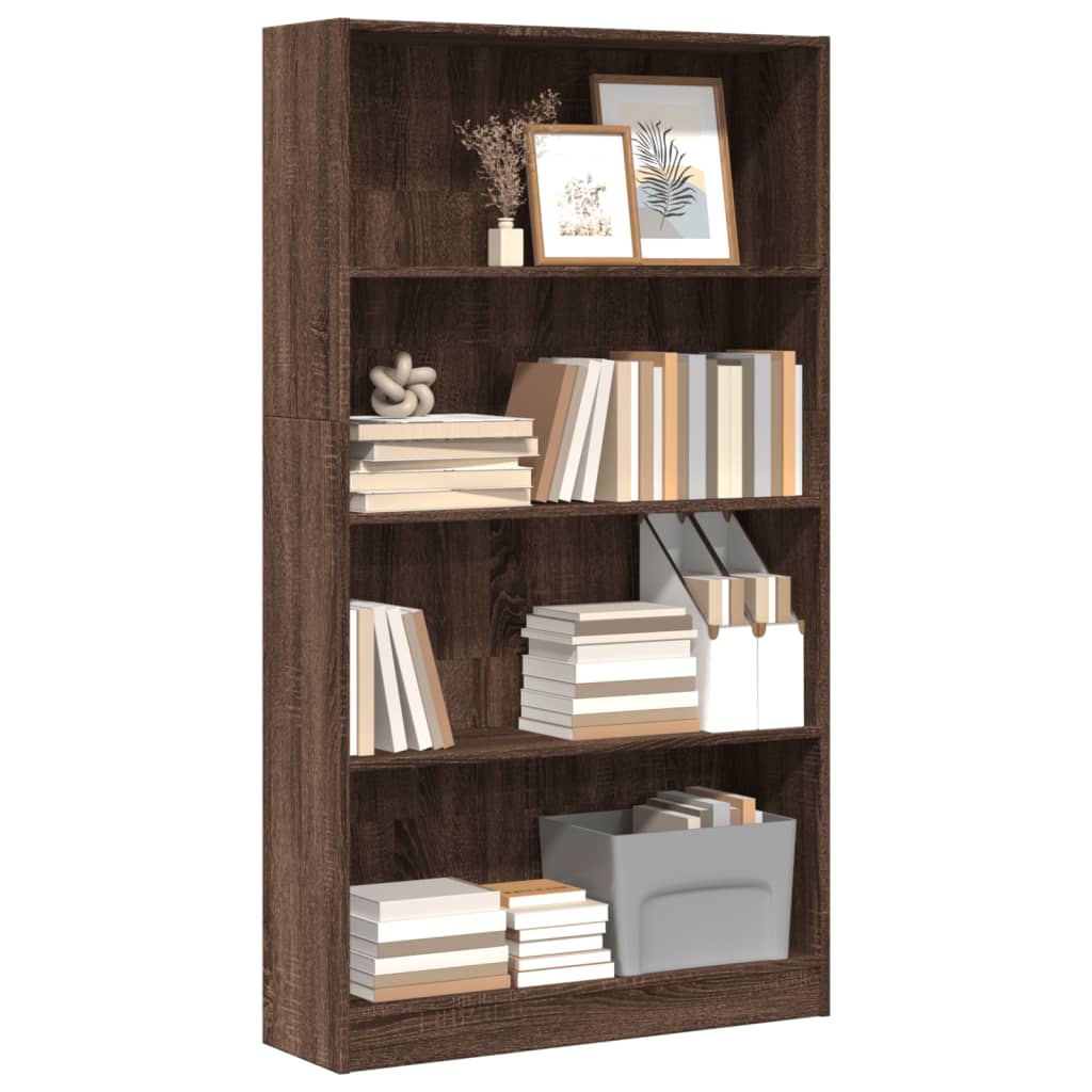 Bookcase Brown Oak 80x24x143 cm Engineered Wood - Bargainia.com - 8721158507587 - 857850