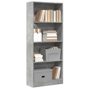 Bookcase Concrete Grey 60x24x143 cm Engineered Wood - Bargainia.com - 8721158507235 - 857815