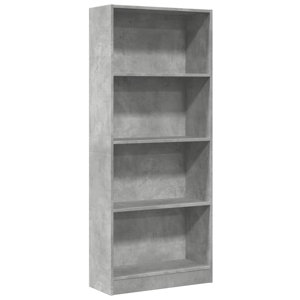 Bookcase Concrete Grey 60x24x143 cm Engineered Wood - Bargainia.com - 8721158507235 - 857815