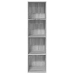 Bookcase Grey Sonoma 40x30x152 cm Engineered Wood - Bargainia.com - 