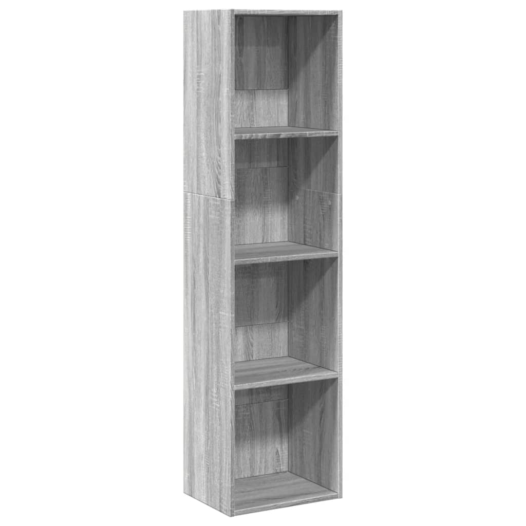 Bookcase Grey Sonoma 40x30x152 cm Engineered Wood - Bargainia.com - 