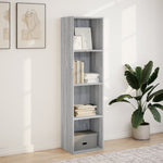 Bookcase Grey Sonoma 40x30x152 cm Engineered Wood - Bargainia.com - 