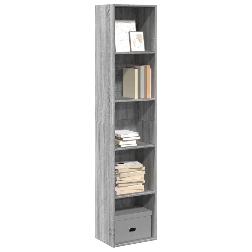 Bookcase Grey Sonoma 40x30x189 cm Engineered Wood - Bargainia.com - 8721158507983 - 857890