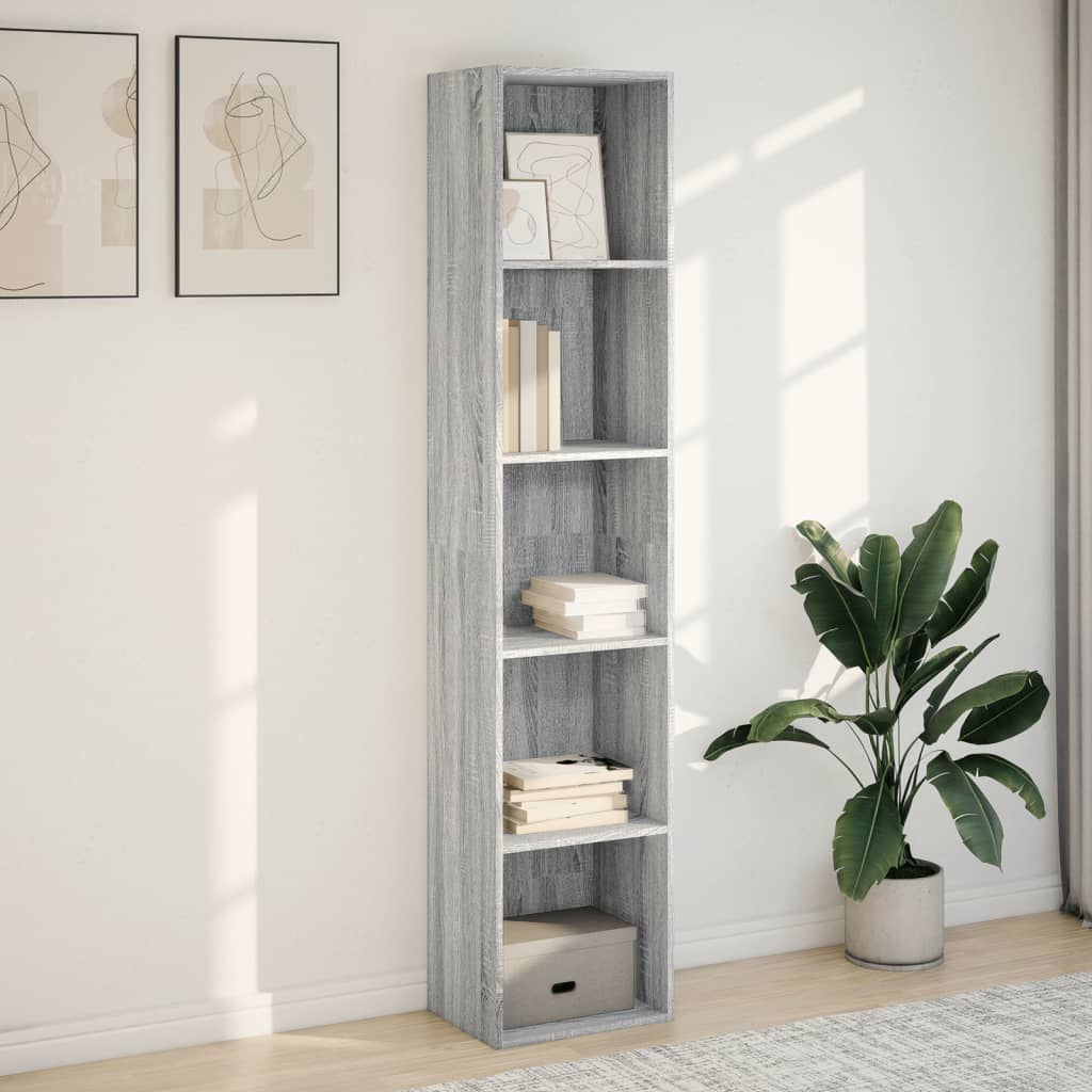 Bookcase Grey Sonoma 40x30x189 cm Engineered Wood - Bargainia.com - 8721158507983 - 857890