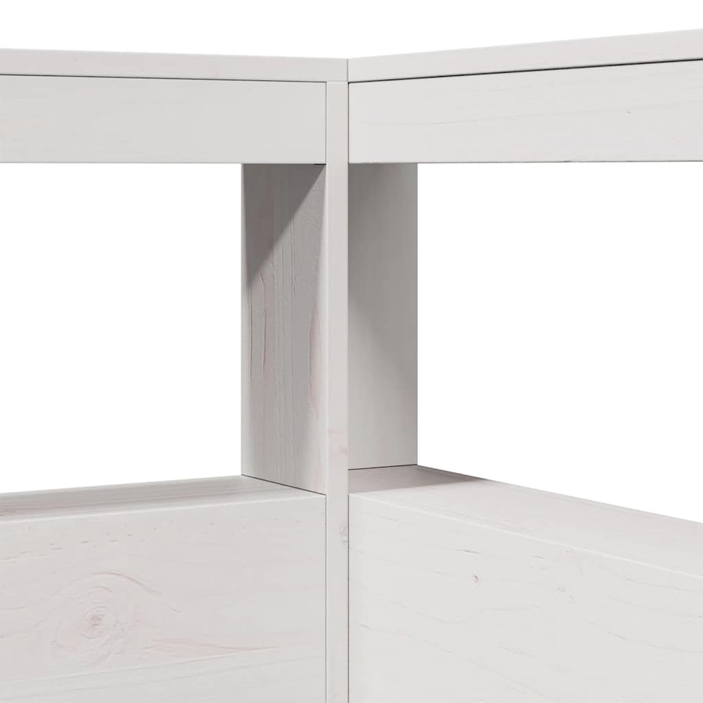 Bookcase Headboard L - Shaped White 90 cm Solid Wood Pine - Bargainia.com - 8721158637499 - 859275