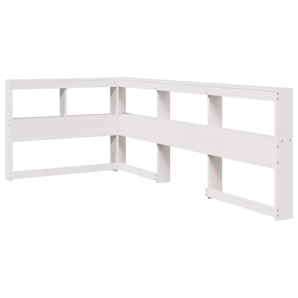 Bookcase Headboard L - Shaped White 90 cm Solid Wood Pine - Bargainia.com - 8721158637499 - 859275