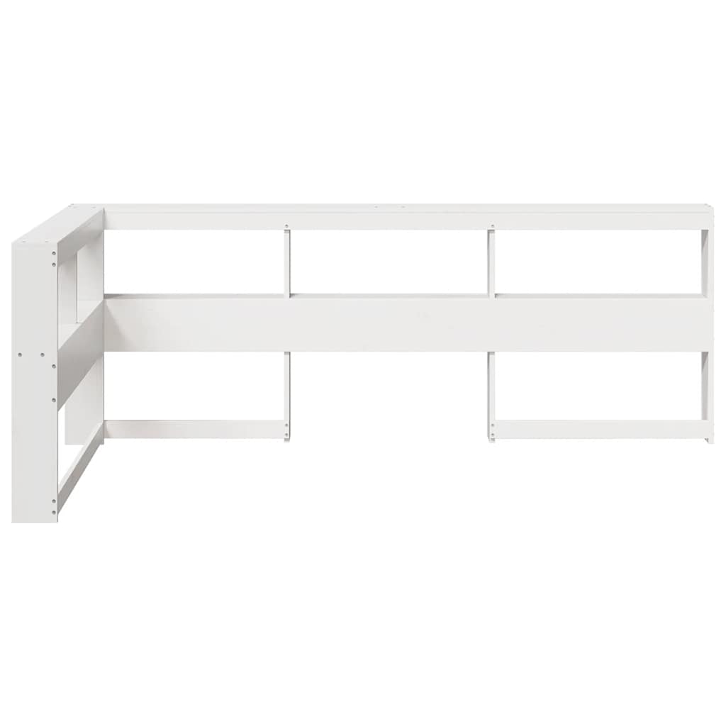 Bookcase Headboard L - Shaped White 90 cm Solid Wood Pine - Bargainia.com - 8721158637499 - 859275