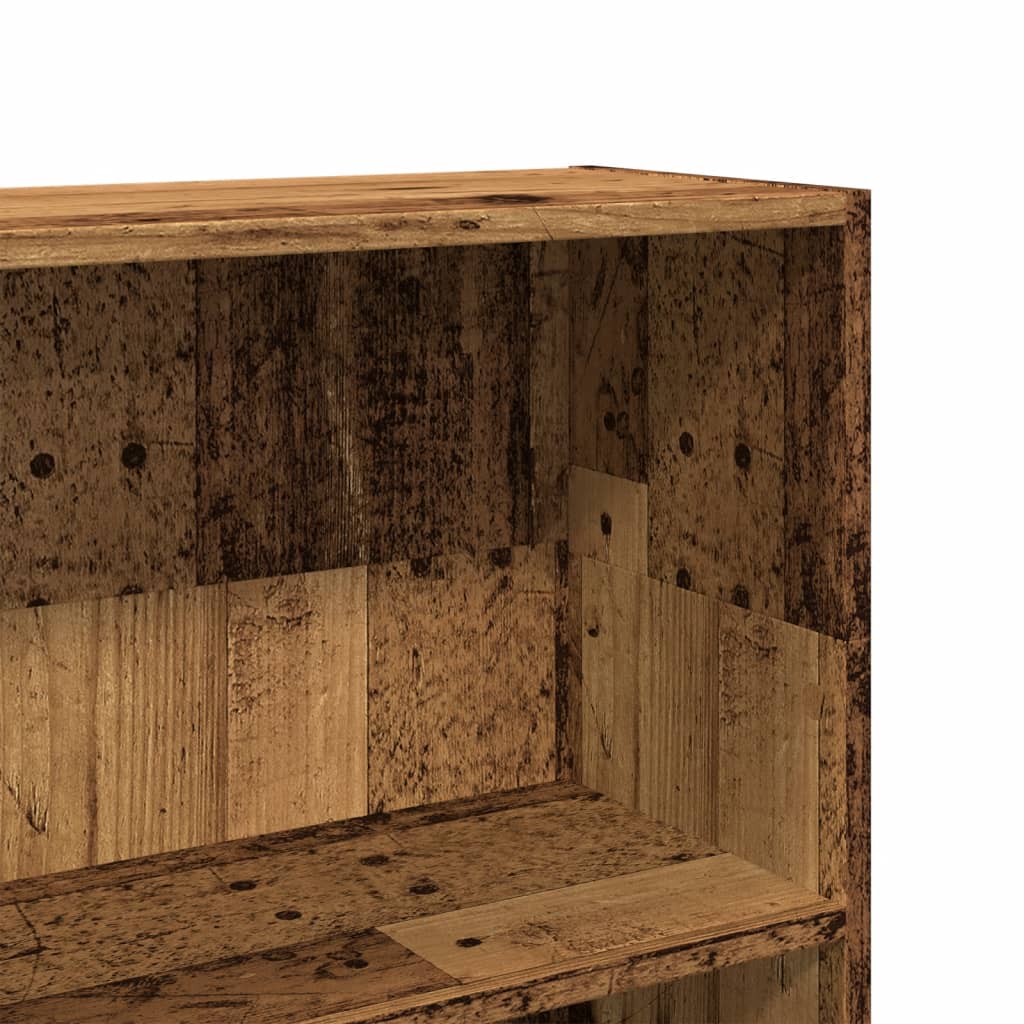 Bookcase Old Wood 80x24x109 cm Engineered Wood - Bargainia.com - 