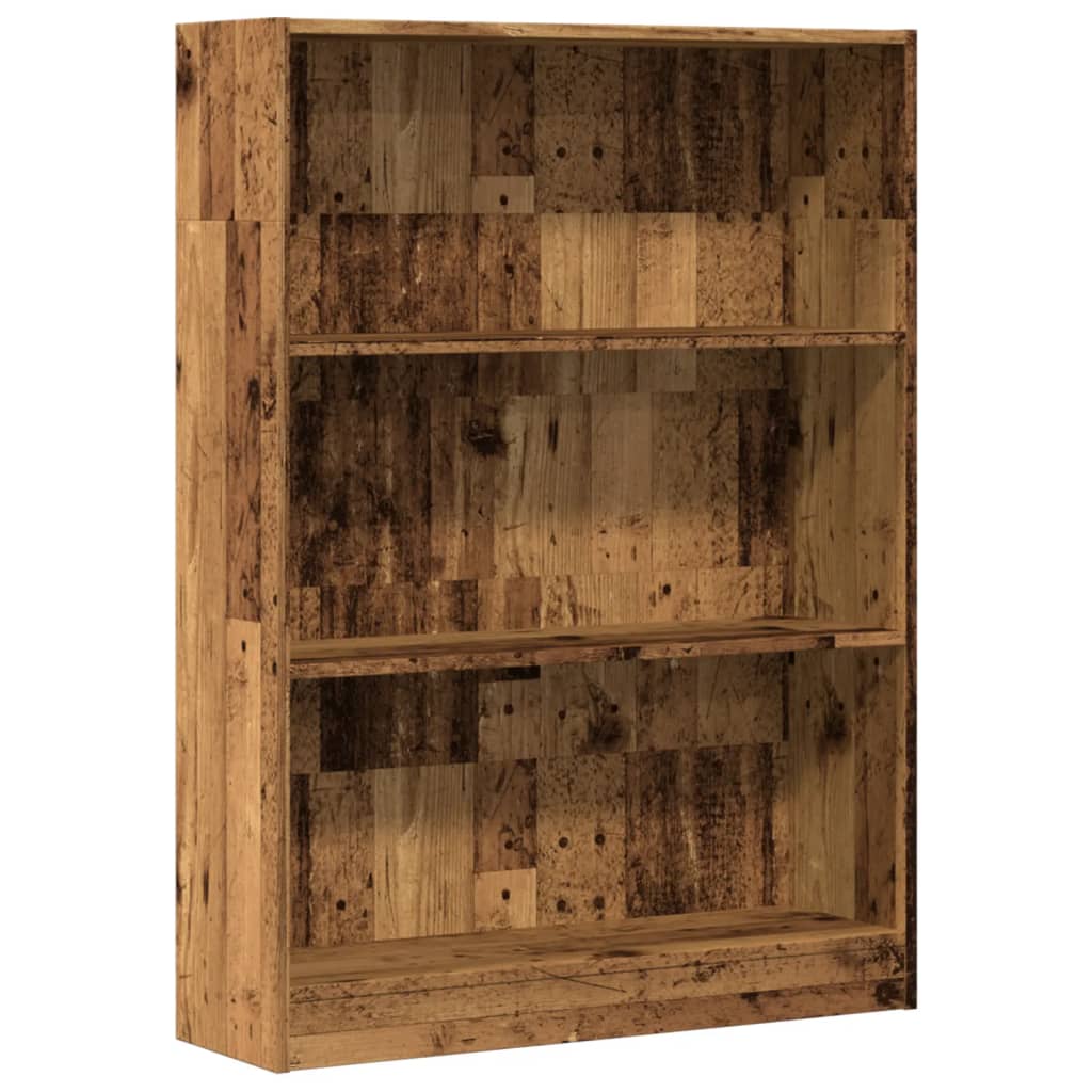 Bookcase Old Wood 80x24x109 cm Engineered Wood - Bargainia.com - 