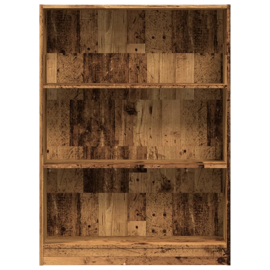 Bookcase Old Wood 80x24x109 cm Engineered Wood - Bargainia.com - 