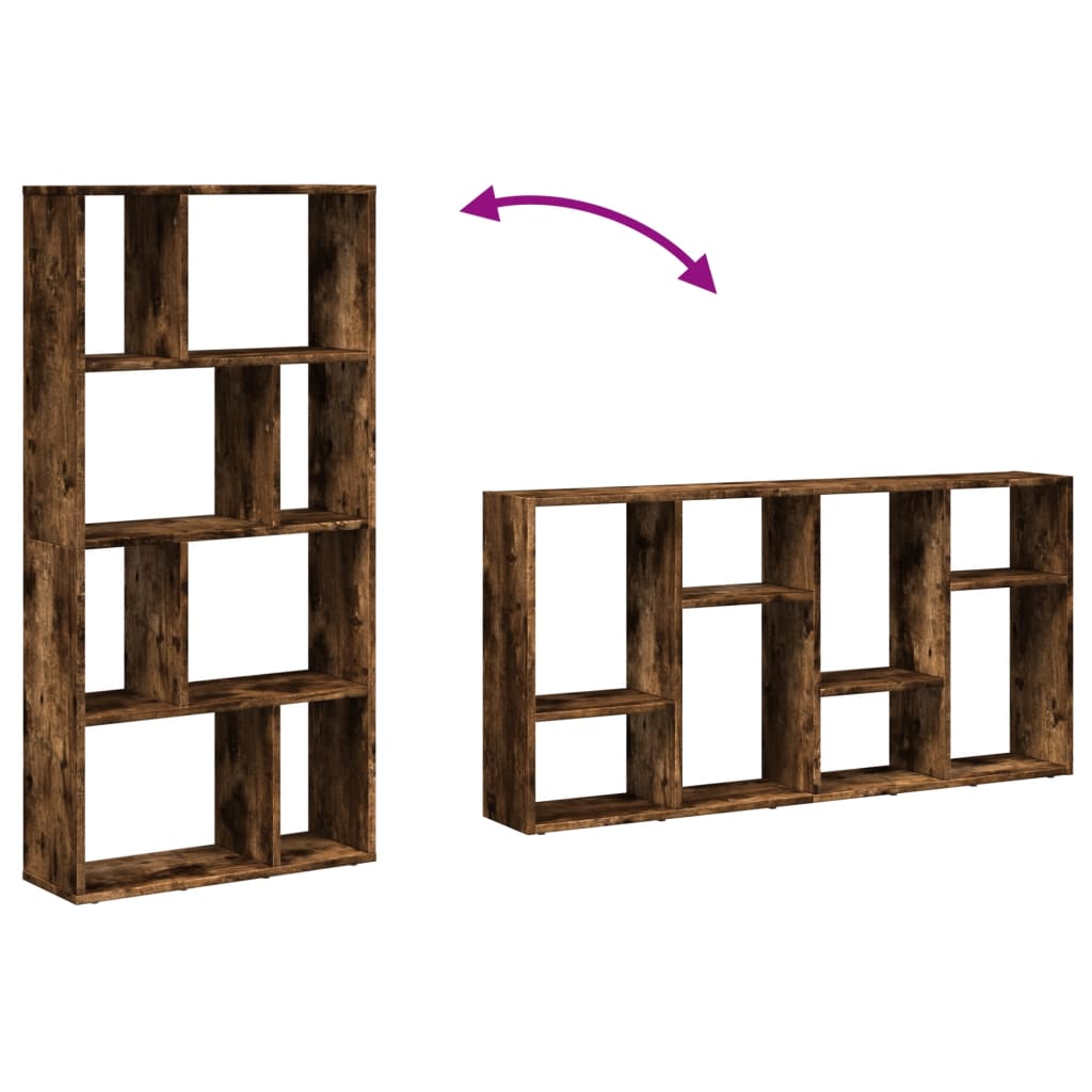 Bookcase Smoked Oak 60x20x120 cm Engineered Wood - Bargainia.com - 8721158501929 - 858151