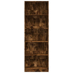 Bookcase Smoked Oak 60x24x176 cm Engineered Wood - Bargainia.com - 
