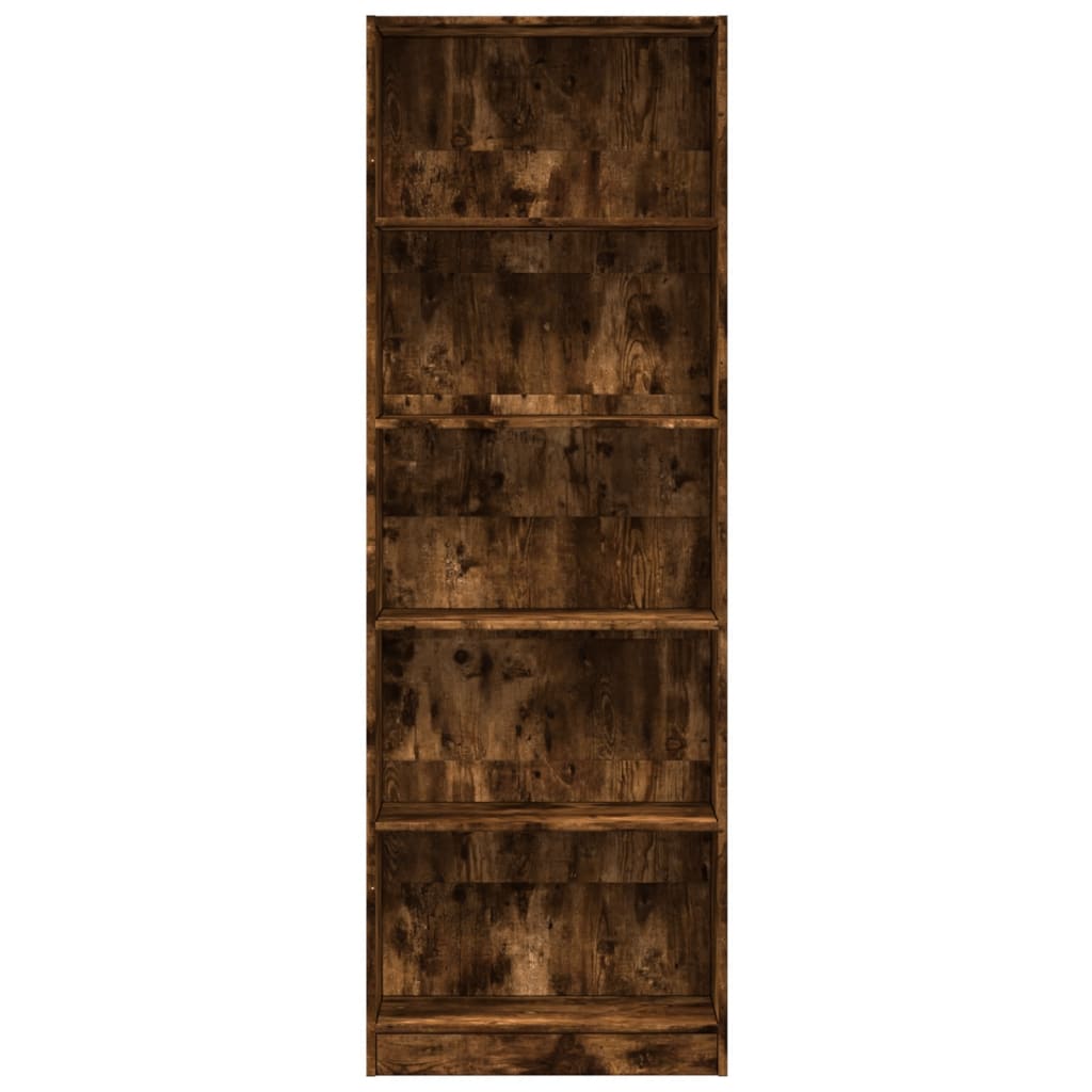 Bookcase Smoked Oak 60x24x176 cm Engineered Wood - Bargainia.com - 8721158507334 - 857825