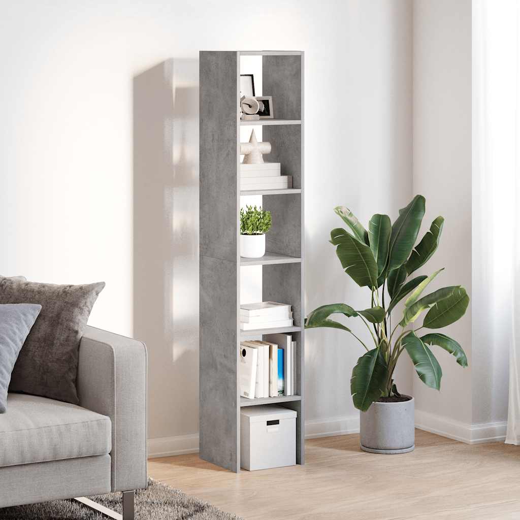 Bookcases 2 pcs Stackable Concrete Grey 30x30x80 cm Engineered Wood - Bargainia.com - 8721158576897 - 858810